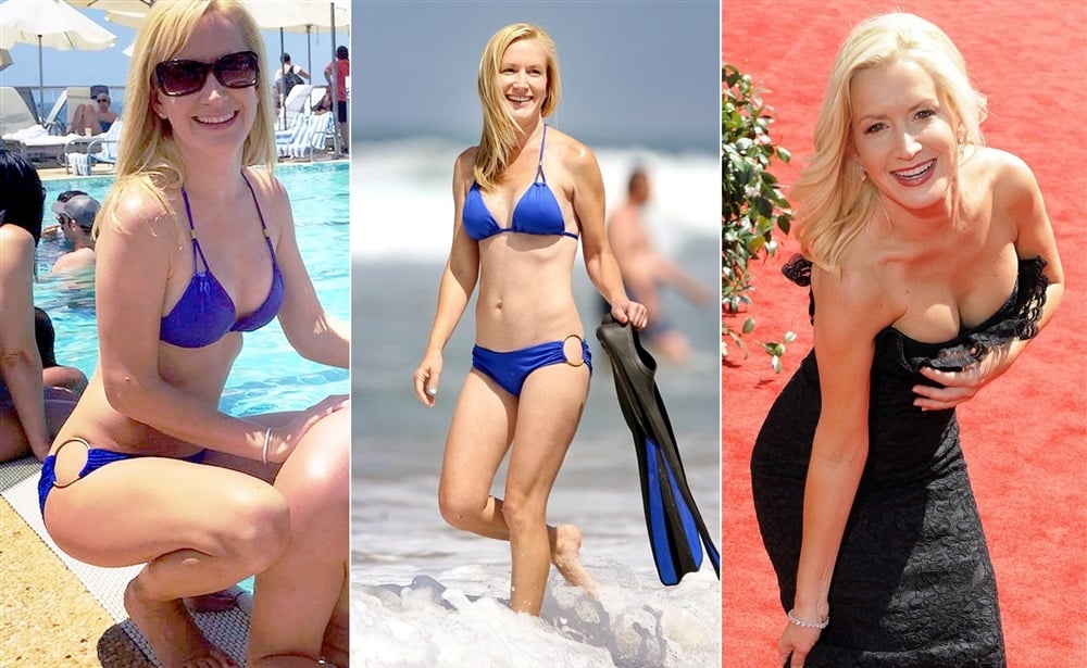 2. Intriguing Angela Kinsey Ass and Cute Nipples Revealed. 