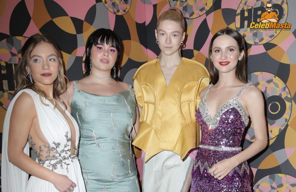Sydney Sweeney outragous red-carpet wardrobe appearance showcasing her see-through look. outfit appearance. Sydney Sweeney shows up in almost naked on stage while promoting body positivity.