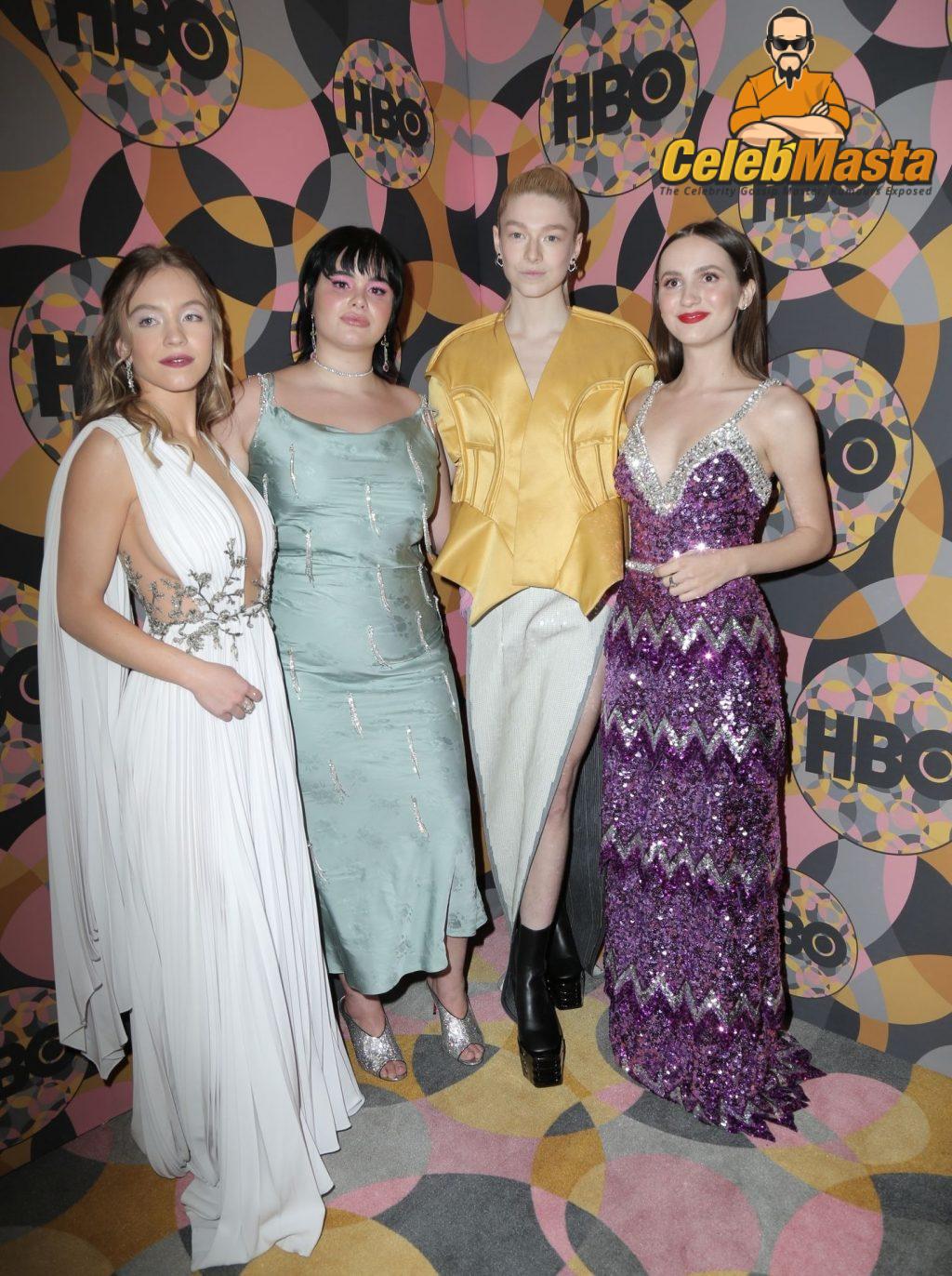 Sydney Sweeney outragous red-carpet wardrobe appearance showcasing her see-through look. outfit appearance. Sydney Sweeney shows up in almost naked on stage while promoting body positivity.
