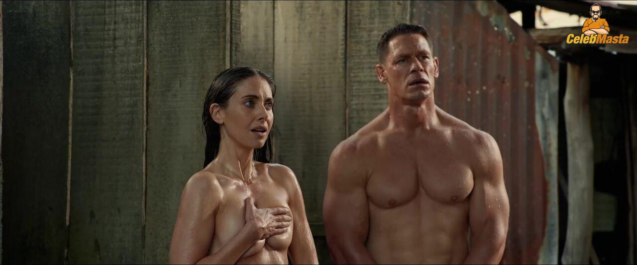 Alison Brie Topless Nude Scene video in Freelance