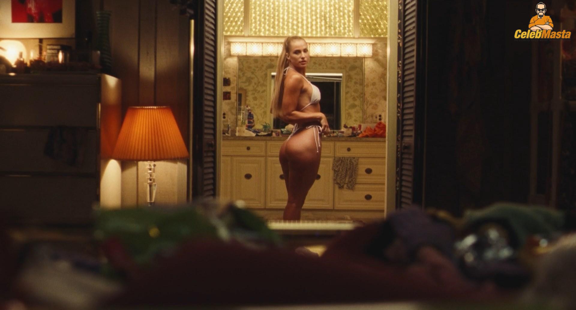 Sydney Sweeney nearly nude sheer outfit appearance. Sydney Sweeney revealing cleavage in just bra and panties showing her sexy curves.