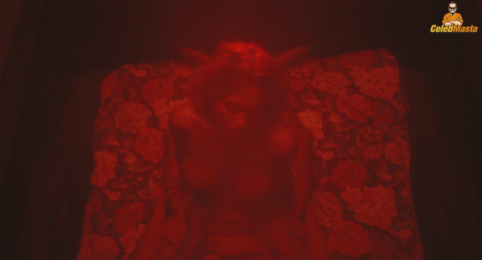 Sydney Sweeney nearly nude sheer outfit appearance. Sydney Sweeney revealing cleavage in just bra and panties showing her sexy curves.