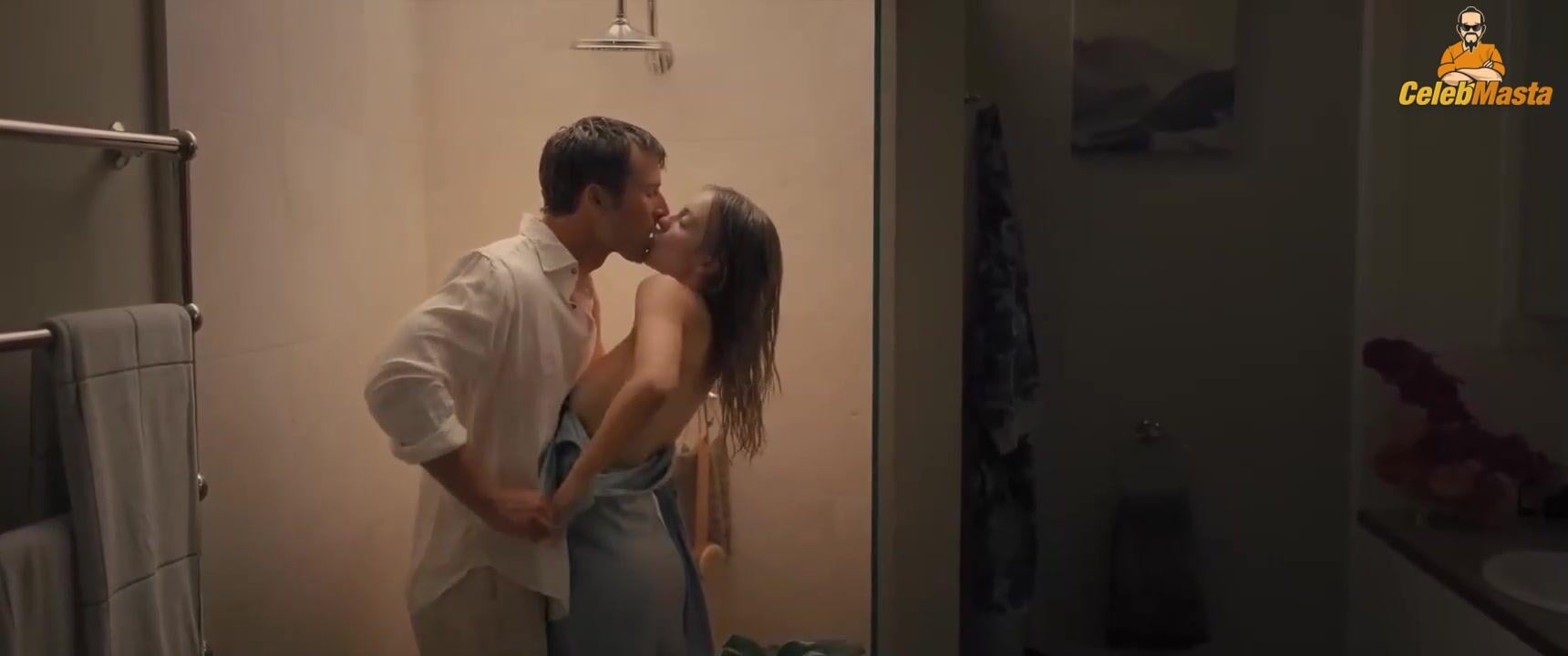 Sydney Sweeney nearly nude sheer outfit appearance. Sydney Sweeney revealing cleavage in just bra and panties showing her sexy curves.