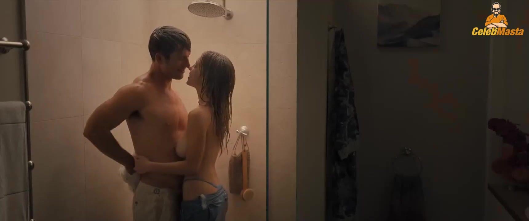 Sydney Sweeney nearly nude sheer outfit appearance. Sydney Sweeney revealing cleavage in just bra and panties showing her sexy curves.