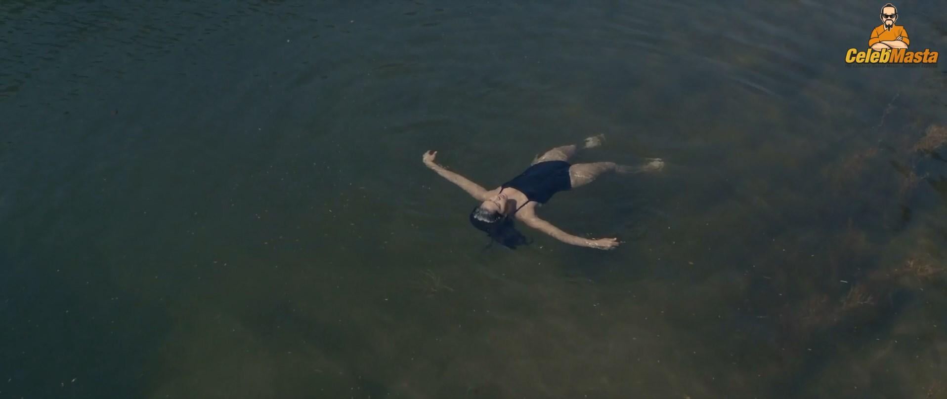 Sydney Sweeney nearly nude sheer outfit appearance. Sydney Sweeney revealing cleavage in just bra and panties showing her sexy curves.